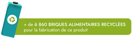 6860 briquettes alimentaires recyclées ont été utilisées pour fabriquer ce banc